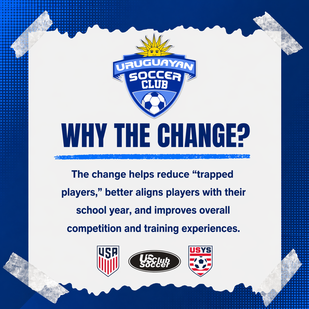 Reasons for the 2026/27 youth soccer age-group change