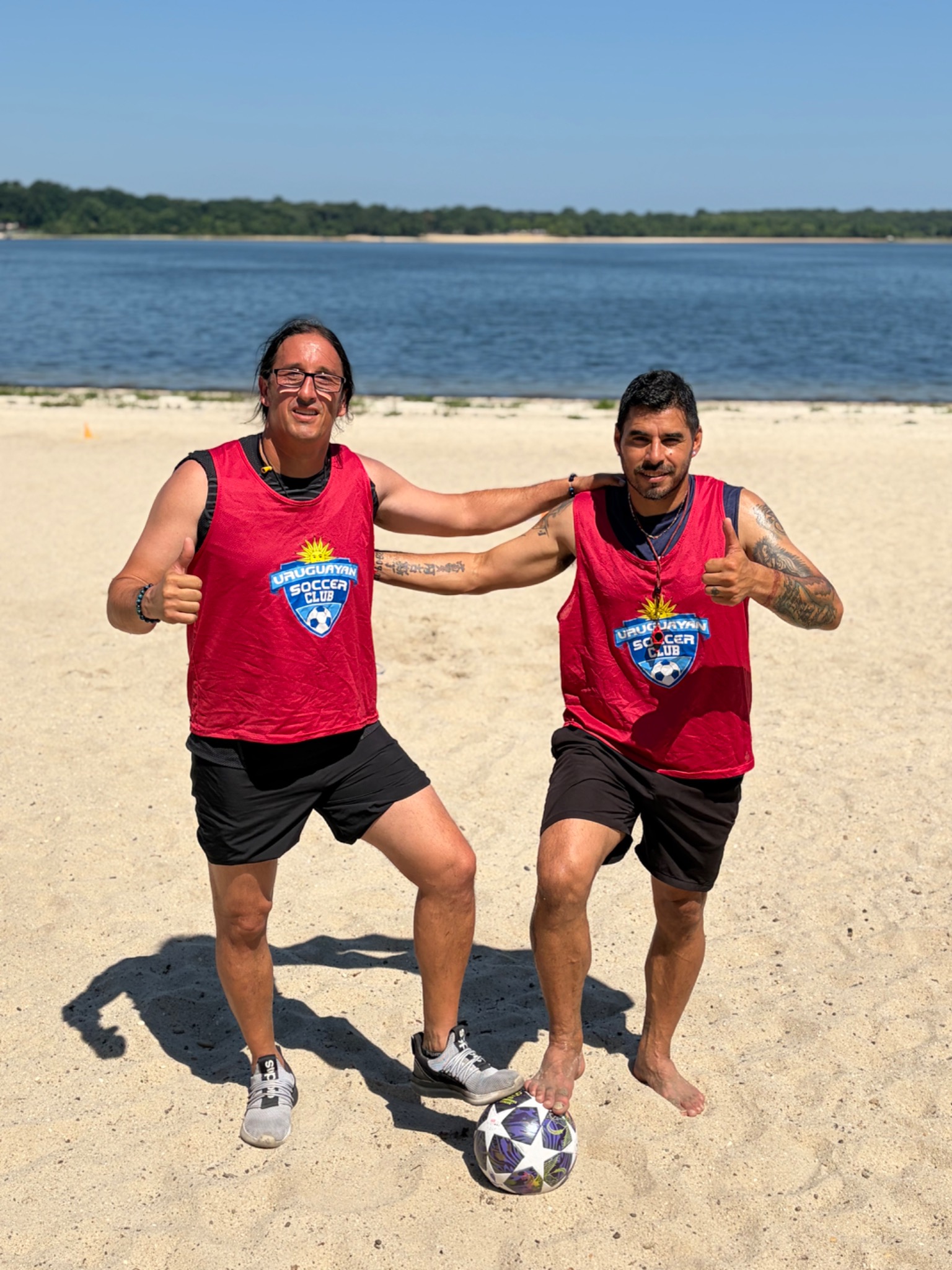Uruguayan Soccer Club coaches during summer training